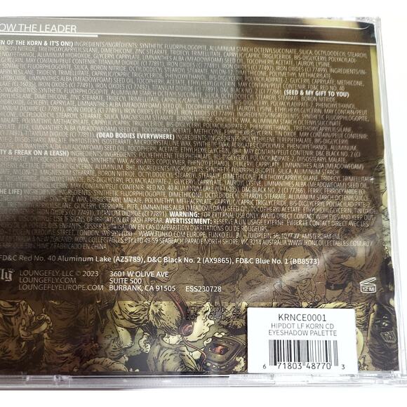 Hipdot Korn Follow The Leader Eyeshadow Face Palette Matte Shimmer Glitter NIB - Picture 16 of 16